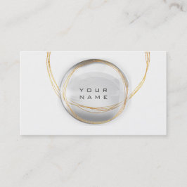 Minimalisme Gold White Glass Ball Circles Visitekaartje