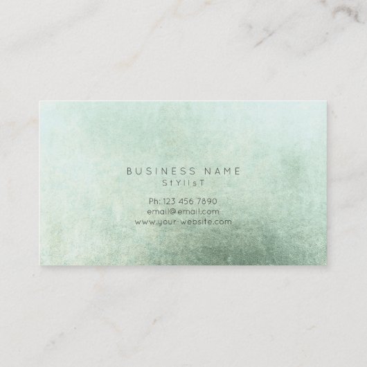 Minimalisme Golden Circles Abstract groen licht Visitekaartje (Achterkant)