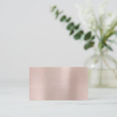 Minimalisme Golden Circles Delicate Pink Rose Vip Visitekaartje (Staand voorkant)