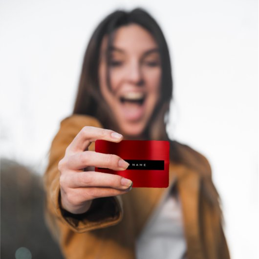 Minimalisme Golden Circles Delicate Red Steel Vip Visitekaartje