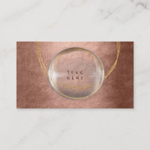 Minimalisme Golden Foil Glass Pink Rose Gold Visitekaartje