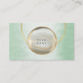 Minimalisme Golden Folie Glass Mint Greenery VIP Visitekaartje