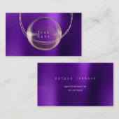 Minimalisme Golden Folie Glass Paars omhulde VIP Visitekaartje (Voorkant / Achterkant)