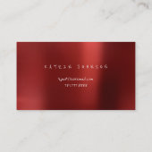 Minimalisme Golden Folie Glass Red Framed VIP Visitekaartje (Achterkant)