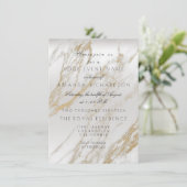 Minimalisme Goud Wit Grijs Marmer Zilver Metaal Kaart (Staand voorkant)