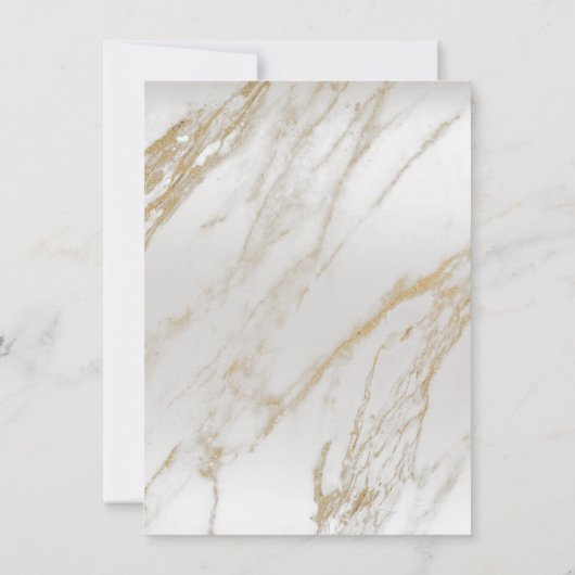 Minimalisme Goud Wit Grijs Marmer Zilver Metaal Kaart (Achterkant)
