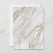Minimalisme Goud Witte marmer Kaart (Achterkant)
