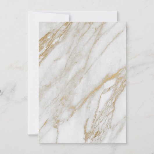 Minimalisme Grijs Goud Witte Marmer Verjaardag Kaart (Achterkant)