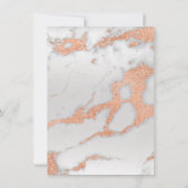 Minimalisme Grijs Marmer Roze Goud Koper Verjaarda Kaart (Achterkant)