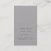 Minimalisme grijs Urban Gray Professional Consulti Visitekaartje (Achterkant)