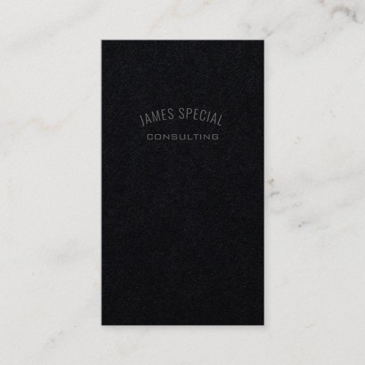 Minimalisme grijs zwart-grijs professioneel advies visitekaartje (Voorkant)