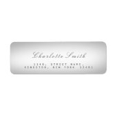 Minimalisme grijze schaduwomloopadreslabels etiket (Voorkant)