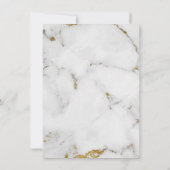 Minimalisme grijze witte marmer gouddag kaart (Achterkant)