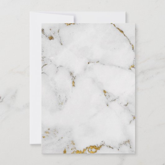 Minimalisme grijze witte marmer gouddag kaart (Achterkant)