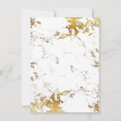 Minimalisme grijze witte marmer gouddag kaart (Achterkant)