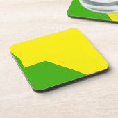 Minimalisme groen wit bier onderzetter (Linkerzijde)