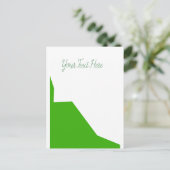 Minimalisme groen wit briefkaart (Staand voorkant)