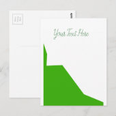 Minimalisme groen wit briefkaart (Voorkant / Achterkant)