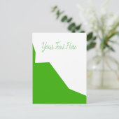 Minimalisme groen wit briefkaart (Staand voorkant)