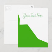 Minimalisme groen wit briefkaart (Voorkant / Achterkant)