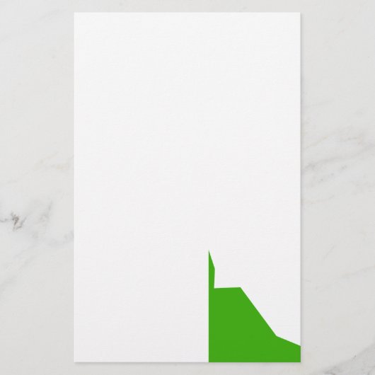 Minimalisme groen wit briefpapier (Voorkant)