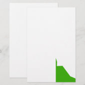 Minimalisme groen wit briefpapier (Voorkant / Achterkant)