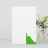 Minimalisme groen wit briefpapier (Staand voorkant)