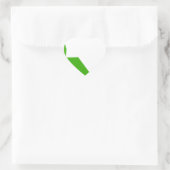 Minimalisme groen wit hart sticker (Tas)