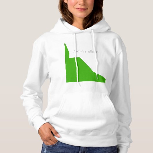 Minimalisme groen wit hoodie (Voorkant)
