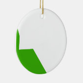 Minimalisme groen wit keramisch ornament (Rechts)