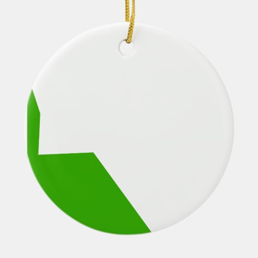 Minimalisme groen wit keramisch ornament (Voorkant)