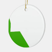 Minimalisme groen wit keramisch ornament (Links)