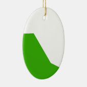 Minimalisme groen wit keramisch ornament (Rechts)