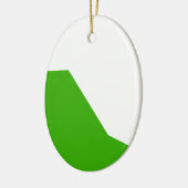Minimalisme groen wit keramisch ornament (Links)