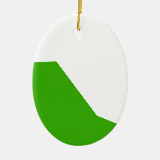 Minimalisme groen wit keramisch ornament (Voorkant)
