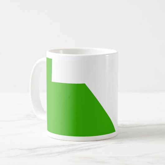 Minimalisme groen wit koffiemok (Voorkant links)
