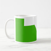 Minimalisme groen wit koffiemok (Links)