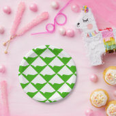 Minimalisme groen wit papieren bordje (Feest)