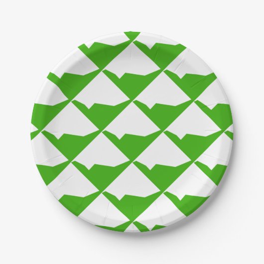 Minimalisme groen wit papieren bordje (Voorkant)