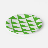 Minimalisme groen wit papieren bordje (Gekanteld)