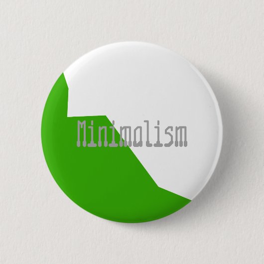 Minimalisme groen wit ronde button 5,7 cm (Voorkant)