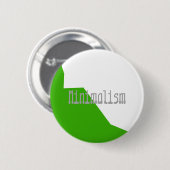 Minimalisme groen wit ronde button 5,7 cm (Voorkant /achterkant)