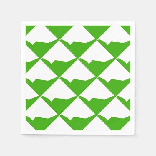 Minimalisme Groen Wit Servet (Voorkant)