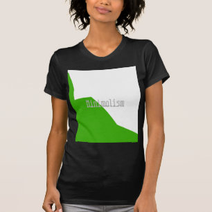 Minimalisme groen wit t-shirt