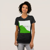 Minimalisme groen wit t-shirt (Voorkant volledig)