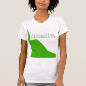 Minimalisme groen wit t-shirt (Voorkant)