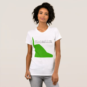 Minimalisme groen wit t-shirt
