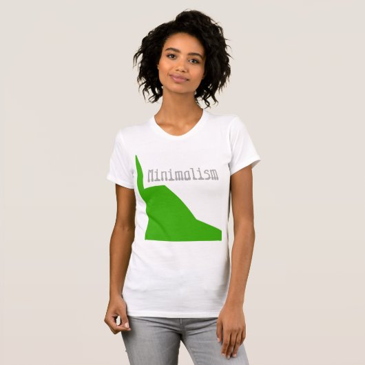 Minimalisme groen wit t-shirt (Voorkant volledig)