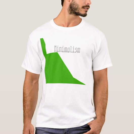 Minimalisme groen wit t-shirt (Voorkant)