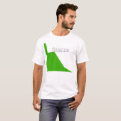 Minimalisme groen wit t-shirt (Voorkant volledig)